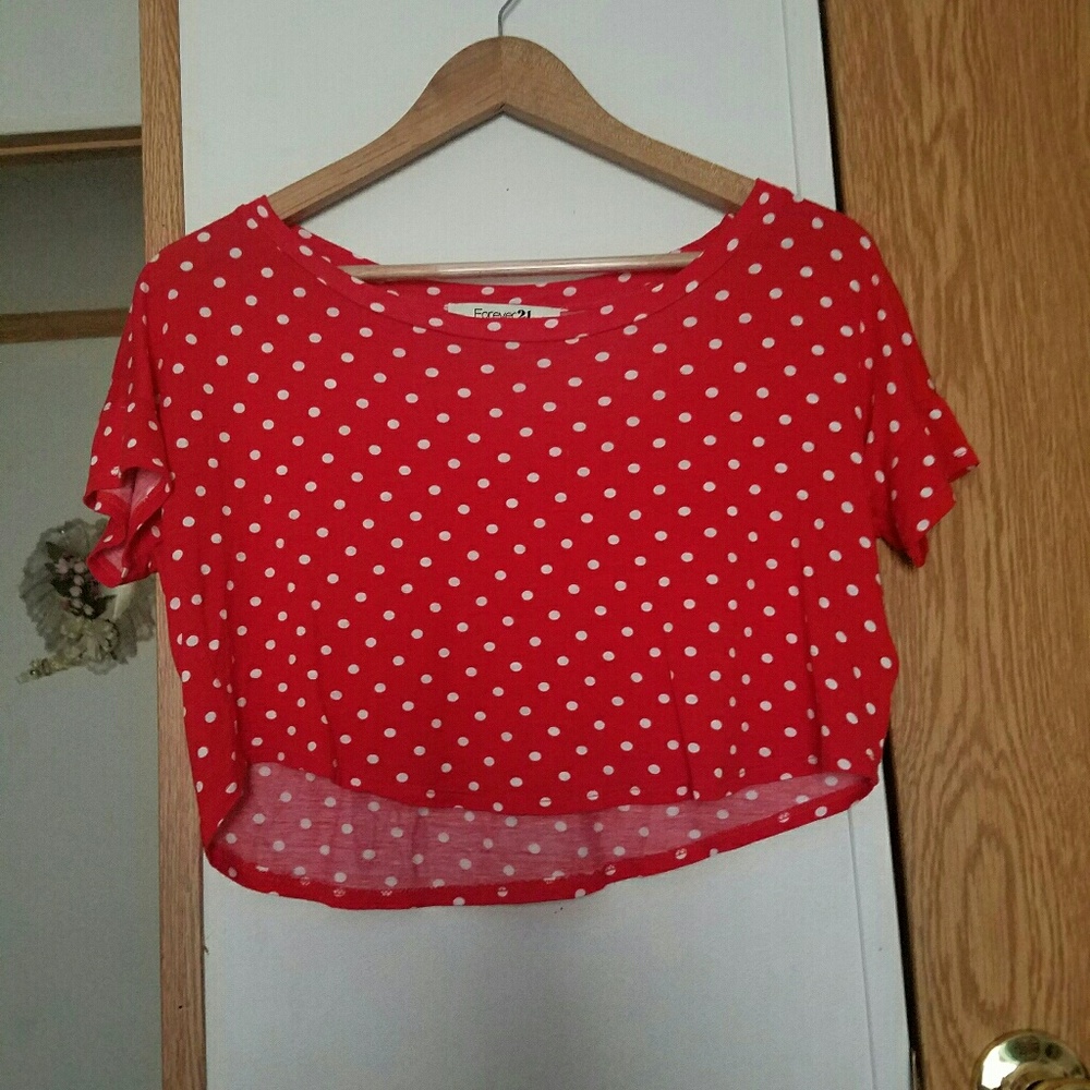 Polka dot crop top